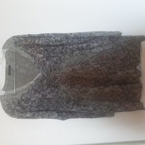 Emily Blu  Thin Studded Long Sleeve Top Sz 2X